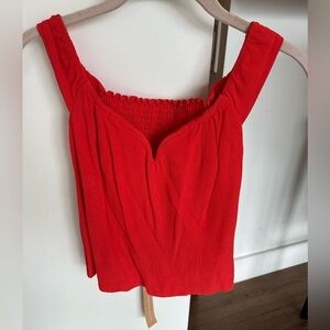Reformation red off the shoulder top BRAND NWT